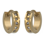 Les Tr&eacute;sors De Lily [R4833] - Kuldvalged 'Peaceful' terasest k&otilde;rvar&otilde;ngad - 12 mm 4 mm valge