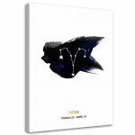 Feeby l&otilde;uenditr&uuml;kk, sodiaagim&auml;rk j&auml;&auml;r 40x60 must/valge