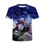 Heavy Metal Skull Man T-s&auml;rk Punk Festival Rock 3D digitaalne printimine vabaaja s&auml;rk Suurem&otilde;&otilde;tmeline Hip Hop l&uuml;hikeste varrukatega O-kaelusega T-s&auml;rk L