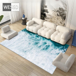 Ranna merelained elutoa vaip 3D maastikuga tr&uuml;kitud p&otilde;randamatt flanell k&auml;sn suur vannitoavaip Dekoratiivne magamistoa vaip pehme 150x240cm 1pcs