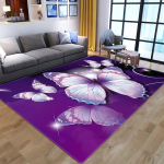 Unistuste lilla liblikamustriga vaibad elutuppa Magamistoa ala Vaibad Lastetuba M&auml;nguvaip Multifilm 3D-printimine Laste m&auml;ngumatid 50cm x 80cm