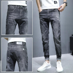 Spring Trend Fashion Stretch meeste teksad &otilde;hukesed v&auml;ikesed sirged vabaaja meeste moebr&auml;ndi &otilde;hukesed p&uuml;ksid 28