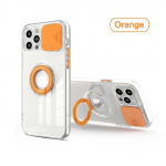 L&uuml;kake kaamera kaitse l&auml;bipaistev aluse kate iPhone 13 Mini 7 8 Plus Se 2022 X Xr Xs 12 11 Pro Max &uuml;mbrisele koos s&otilde;rmer&otilde;nga hoidjaga for iPhone 8 Plus oranž