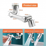 1440&deg; universaalse p&ouml;&ouml;rleva segisti pihustipea pikendussegistite jaoks Aeraatori mullitusotsik K&ouml;&ouml;giskraani kraanikauss Robot&otilde;lg Two Mode