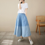 MOJTA naiste gradiendiga teksariidest elastne v&ouml;&ouml;koht keskmise pikkusega suure suurusega lihtne A-kujuline seelik one size