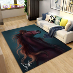 3D Light Luxury Modern Horse Area vaip, suur, vaipvaip elutoa magamistoa diivanile, k&ouml;&ouml;gi vannitoa uksematt, libisemiskindel p&otilde;randamatt 120x160cm