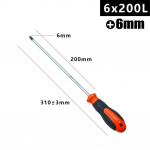 Kruvikeeraja kroom-vanaadiumiterasest eriti pikk magnetiline Cross Screwdriver