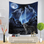 Wolf Print Seinakaunistus Dreamcatcher Gobel&auml;&auml;n M