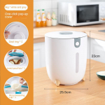 Riisi &auml;mbritega t&auml;idetud toiduainete s&auml;ilituskastid Putukate ja niiskusekindlad paksendatud tihenduskastid Kodused s&auml;ilituskarbid 5KG hall