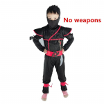 Karnevalikost&uuml;&uuml;m Lapsed Must Ninja Cosplay Atentaator S&otilde;dalane Pistoda Nool Halloween Lapse Riietus Ninja-S Fit 95-110cm