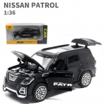 1/36 skaalaga Nissan Patrol Diecast automudeli m&auml;nguasi, tagasit&otilde;mmatav m&auml;ngus&otilde;iduk lastele v&auml;ikelastele poistele t&uuml;drukutele 1/36- 12x5x4.5cm valge