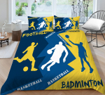 3D jalgpalli voodipesu t&auml;issuuruses spordijalgpalli voodikatte komplekt Mikrofiiberkangast lukuga pestav pehme kodukaunistus Baby 100x135cm
