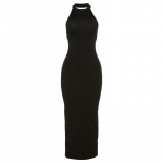 Seksikas seljata peokleit Naiste moodne varrukateta kleit Suvine must Bodycon Slip naiste kleit puhkuseks S must