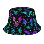 Bright Bats Bucket Hat Beach Hatwear kalastusm&uuml;tsid matkamiseks Unisex Panamka pakendatav One Size