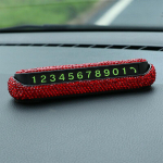 Luxury Car Temporary Parking Card Telephone Number Plate Box Can be Hidden Car Bling Accessories Gadget for Women/Men