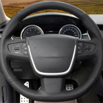 Kohandatud auto rooliratta punutise kate 100% sobib Peugeot 508 SW 2011 2012 2013 2014 2015 2016 2017 2018 auto Red Thread
