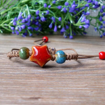 ational Wind Restoring Ancient Ways Is The High Temperature Glaze Ceramic Handmade Trinkets Women's Fashion Bracelet Style L black