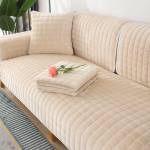 &Uuml;hev&auml;rviline libisemiskindel diivani kate Paks pehme pl&uuml;&uuml;s diivanipadja r&auml;tik elutoa m&ouml;&ouml;bli jaoks Decor Slipcovers diivanikatted 70x180cm 1pcs beež