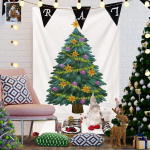 J&otilde;uluvaibad Seinale Ripppuu Seinaripp Uhke j&otilde;ulupuu kaminakingitused 95x73cm