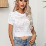 GMXIA naiste moe vabaaja &uuml;hev&auml;rviline print suvine kevadine varrukateta O-kaelusega kootud l&uuml;hikesed varrukad S valge