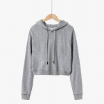 Naiste dressipluus Moodne k&auml;rbitud kapuutsiga vabaaja l&uuml;hike &uuml;hev&auml;rviline pullover One size must