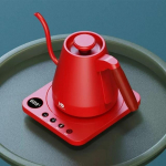 1500w Gooseneck elektriline veekeetja k&auml;sitsi pruulitav kohvikann termoveekeetja kohvikann temperatuuri reguleerimise veekeetjad nutikas teekann 800 ml EU punane