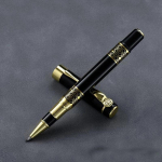1 tk Klassikalise disainiga t&auml;ismetallist rullpliiats Business Men Signature Writing Kingitusega kirjutuspliiats