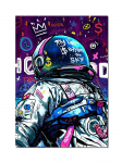 Graffiti kosmoseastronaut Minu piir on v&auml;ljaspool taevast Plakati l&otilde;uendimaal Abstraktne seinapilt elutoa sisekujunduseks 21x30cm No Frame