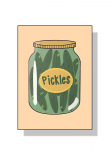 Naljakas Last Pickle Banana Twins plakat ja prinditud l&otilde;uendimaal Retrotoidu seinakunst k&ouml;&ouml;gile elutoa kodukaunistuseks 21x30cm No Frame