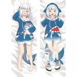 60x180cm Anime Hololive VTuber Gawr Gura Dakimakura padjap&uuml;&uuml;r Keha kallistav padjakate voodipesu kaunistus 40x120cm Peach Skin