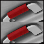 Auto k&auml;epideme kaitsekate seemisnahast katuse k&auml;sipuu Auto salongi k&auml;epideme kate Mitmev&auml;rviline dekoratiivne kaitsekate 4.7cm&times;10.5cm（2pcs） punane