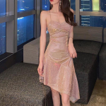 Sequin Bodycon Slip Kleit Naine Seksikas seljataga s&uuml;nnip&auml;evapidu Klubi staarir&otilde;ivad naistele Suvine kleit &otilde;last maha XL