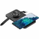 Induktsioon 2-&uuml;hes juhtmevaba laadija alus Samsung Z Flip 4/s23 Ultra Qi 15w juhtmevaba kiirlaadimise jaoks Galaxy Watch 5/4 jaoks as picture must