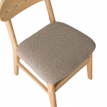 Elastne s&ouml;&ouml;gitoolide kate istmekate žakaarv&auml;rvi paks pol&uuml;ester k&ouml;&ouml;giistmem&ouml;&ouml;bli kaitse Lihtsalt paigaldatav istmekate valge