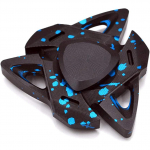 Kolmnurkse disainiga metallist vurr Fidget G&uuml;ro m&auml;nguasi EDC Fookus Meditatsioon L&otilde;hkuge halvad harjumused ADHD koos esmaklassilise laagriga 7x7x0.7cm must/sinine