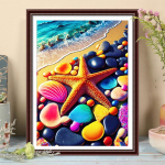 5D isetegemise teemantmaal merit&auml;ht rannal ristpistes komplekt Mosaiik Teemanttikandid Roos T&auml;is&uuml;mmargune kandiline puur Kodukaunistus Round 30x40cm