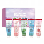 Kompaktne ja rahustav k&auml;tekreemide komplekt &ndash; 5 reisisuuruses, niisutav, pehmendav, k&auml;ekott h&auml;davajalik, naha pragudeta 5pcs