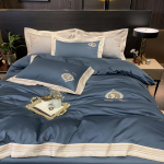 Kerge luksusstiilis 140S pika klambriga puuvillast tikitud neljaosaline komplekt, puhtast puuvillast tikandid, nahas&otilde;bralik neljaosaline komplekt, high-end 1.8m bed sheet 4pcs