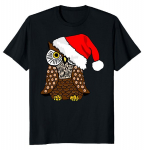 Merry Christmas Holiday Owl Unisex T-s&auml;rk S