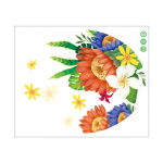 Lilled Taimed Tualettruumi kleebis Isekleepuv tualettruumi kaane kleebis Vannitoa seinakleebis WC katte dekoorkleebis Flower