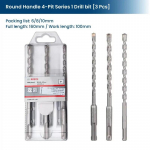 Boschi SDS Plusi haamerpuuriterad SDS 1. seeria SDS 5. seeria puuriterade komplekt, &uuml;mmargused 4-s&uuml;vikulised &uuml;mmarguse k&auml;epidemega p&ouml;&ouml;rdvasara puurid