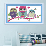 Animals Owls Stitch Embroidery ct for Lovers DIY - 48 x 24cm 11CT