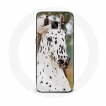 &Uuml;mbris Samsung Galaxy S7 Edge Appaloosa White Horse jaoks valge