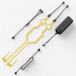 Uus mootorrattakiivri valgusriba &ouml;&ouml;s&otilde;idu LED-tule vilkuv signaali kleebis kollane