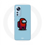 Coque pour Xiaomi Mi 12 / 12X Among Us jeu vid&eacute;o Fond bleu