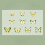 20-osaline liblikakleebiste komplekt PVC dekoratiivsed kleebised Scrapbooking kleebised isetegemiseks album Bullet Journal planeerija veepudel telefonikott s&uuml;learvuti roheline