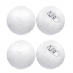 Komplektis 4 stiilset pompooni, pallikingade pandlaid, kaunistus Moodsad kohevad pallikingade klambrid Mitmek&uuml;lgsed kingatarvikud