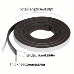 Isekleepuv painduv magnetlindi rull sobib v&auml;ga h&auml;sti k&auml;sit&ouml;&ouml;- ja isetegemisprojektide, tahvlite ja k&uuml;lmikute jaoks - 2 mm paksune 2MM*0.39inch*39.37inch