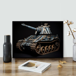 DIY Teemantmaali S&otilde;ja Tank Ristpistes Komplekt Mosaiik Art Teemantmaal T&auml;isringi/ruudukujuline teemant Kodukaunistus Round 20x30cm