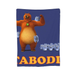 Naljakas Grizzy ja Lemmings multifilmitegelase tekk Flanell-tekk voodi kate Elutoa piknikureisi kodudiivan 100x125cm 40x50in